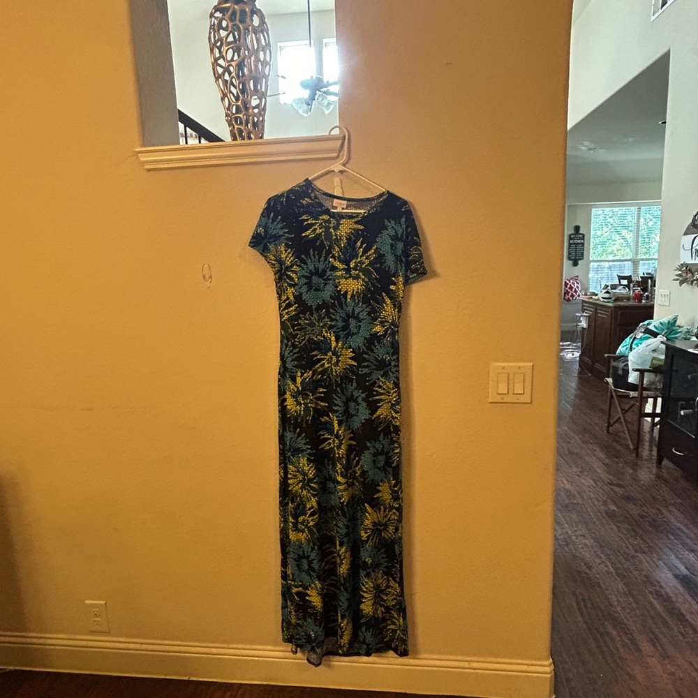 LuLaRoe Blue and Black Casual Maxi Sundress